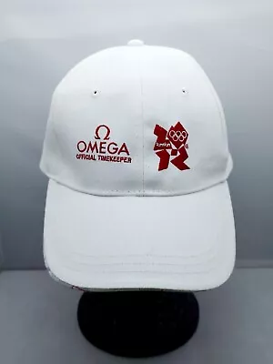 Omega Olympics London 2012 White & Red Baseball Cap Adjustable - RARE • £69