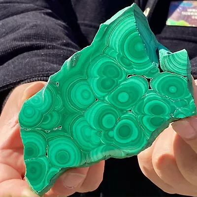 380G Natural Malachite Slice Crystal Luster Quartz Mineral Specimen Healing • $1.25