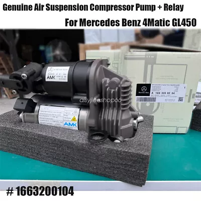 Genuine Air Suspension Compressor Pump For Mercedes Benz 4Matic GL450 1663200104 • $189.99