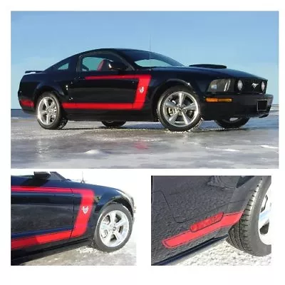 Ford Mustang 2005-2009 Boss Style Side Graphic Kit - Bright Yellow • $74.99