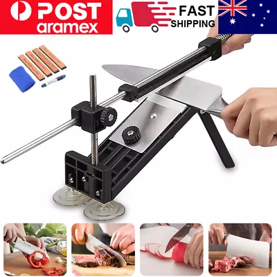 Professional Chef Knife Sharpener Kitchen Sharpening System Fix Angle 4 Stones • $21.98