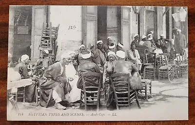Vintage Postcard Egyptian Types And Scenes - Arab Cafe • £4.99
