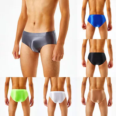 Men Shiny Satin Glossy Wet Look Knickers Briefs Panties Underpants Underwear 113 • £6.12