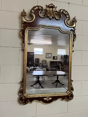 LaBarge Mahogany And Gold Wall Mirror Beveled Edge • $650