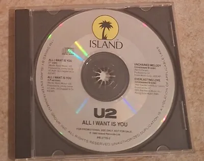 U2 - All I Want Is You [1989 Usa Island Promo] Pr 2770-2 [4 Track Single] • $17.29
