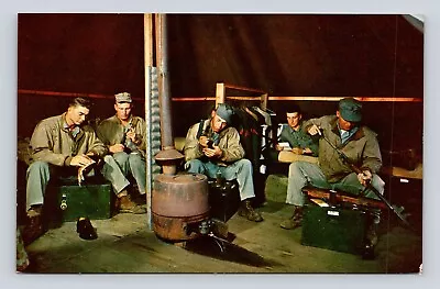 Military Postcard Camp Pendleton Marines Off Duty Colt 1911 Cleaning Guns 1940s • $5.88