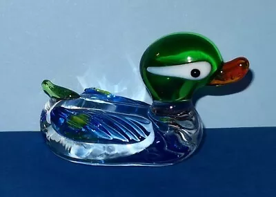 Vintage Miniature Art Glass Murano Style Duck • $14.99