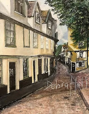 Reproduction Art Print From Original Painting Of Elm Hill Norwich England • $73.99