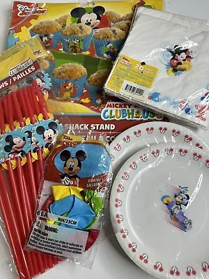 Mickey Mouse Club House Birthday Party Decoration LOT Straw Cupcake Plate Napkin • $17.69