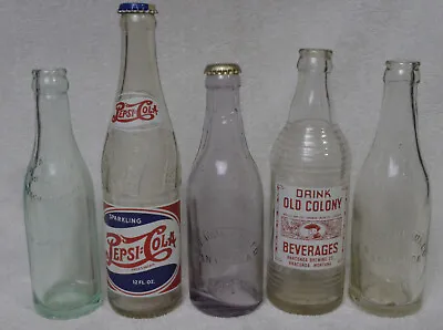 LOT Anaconda Montana Soda Bottles ACL Embossed Double Dot Pepsi Old Colony • $159