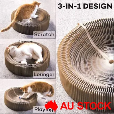 Cat Scratcher Corrugated Scratch Board Cardboard Bed Pad Nest Furniture Protect • $30.55