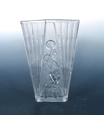 $245 • Buy Val St Lambert 1936 Berlin Olympics Soccer Player Keeper Deco Art Glass Vase EXC
