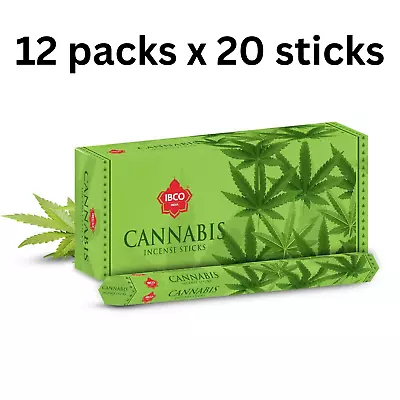 IBCO Cannabis Hexa Incense Sticks - 12 Packs X 20 Sticks Per Pack- Special Price • £9.99