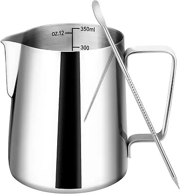 12oz Milk Frothing Pitcher Stainless Steel Espresso Latte Steaming Creamer Cup • $11.97