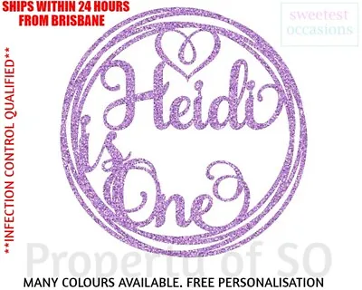 Personalised Custom 1ST 2ND 3RD -Any Age CIRCLE Birthday Cake Topper Max 4 Words • $13.99