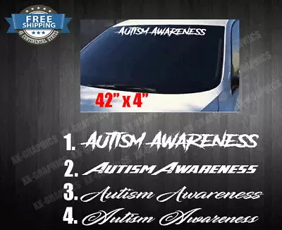 Autism Awareness Vinyl 42  Decal Sticker Windshield Car Diesel Truck JDM USDM • $14.99