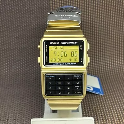 Casio DBC-611G-1D Databank Calculator Gold Tone Stainless Steel Digital Watch • $129.66