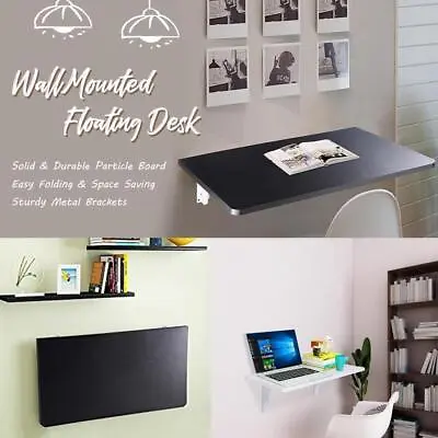 Wall Mounted Computer Desk Mini Writing Table Home Office Bedroom Space Save • $29.59