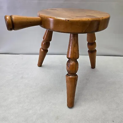 Vintage Wood Milking Stool Pilgrim Authentic Furniture 3 Legged Milk Stool Japan • $47.95