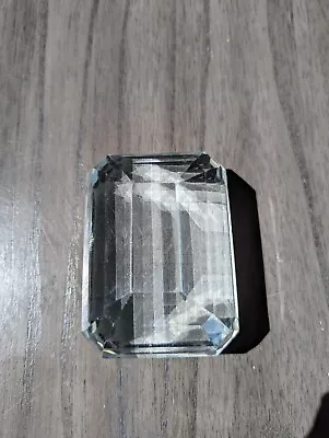 TIFFANY & CO Vintage Faceted Emerald Cut Crystal Paperweight • $35