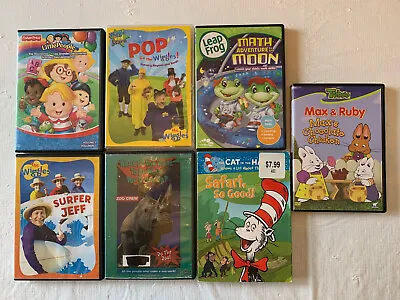 $24.99 • Buy Toddler 7 DVD Lot (the Wiggles,Dr. Seuss,Little People,Leap Frog,Max & Ruby,etc)