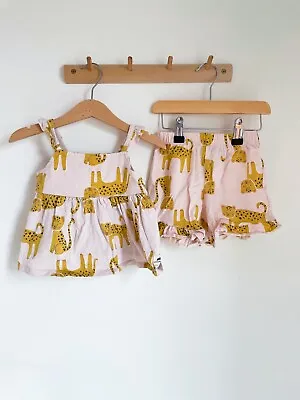 Baby Girls George Asda Leopard Short Set Age 12-18 Months  Nursery Wear • £4
