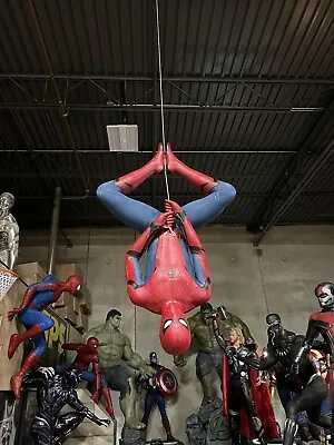 Life Size Marvel Homecoming Hanging Spiderman 1:1 Full Size Prop Statue • $17995