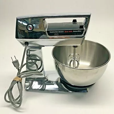 Vintage Hamilton Beach Chrome Mixer Model Mhb 40-1 Free Shipping • $64.90