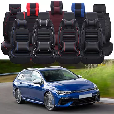 PU Luxury Leather Seat Front&Rear Car Seat Cover Cushion For VW Golf MK5 MK6 GTI • $155.11