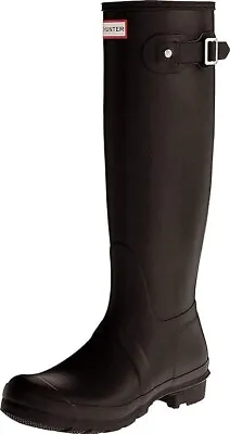 Hunter Women's Original Tall Rain Boot Black 6 7 8 9 10 • $74.99