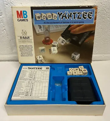 £7 • Buy Word Yahtzee Game MB Games 1981 8-Adult 2+ Players - Used - Missing Sand Timer