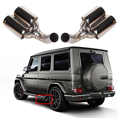 Stainless Steel Exhaust Pipe Tip Muffler For Benz G-Class G63 AMG W463 2007-2015 • $150