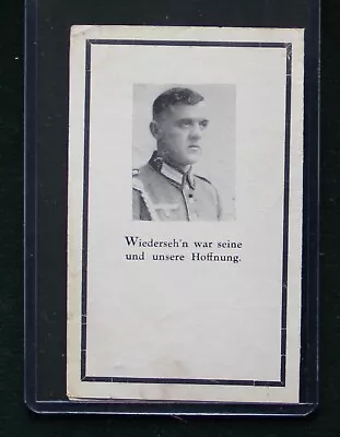 WWII German Sterbebild Death Card Max Frauscher Marksmanship Lanyard March 1945 • $26