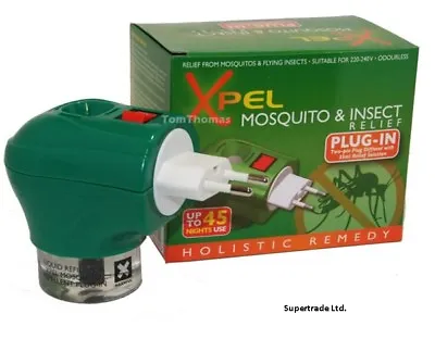 Xpel Mosquito & Insect Repellent 2pin Plug-In Diffuser With Relief Solution 35ml • £6.74