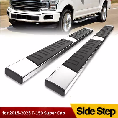 For 2015-2024 Ford F150 F-150 Super Cab 6  Running Boards Nerf Bars Side Step SS • $119.69