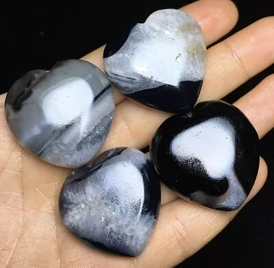 95g  Natural Stripe Persian Agate Heart Reiki Quartz Crystal Reiki Healing Y652 • $0.01