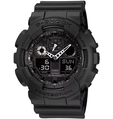 Casio G-Shock Analogue/Digital Mens Black XL Watch GA100-1A1 GA-100-1A1DR • $137.90