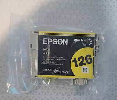 Genuine Epson Model 126 Yellow Standard Capacity Ink Cartridge New Open Box • $8.99