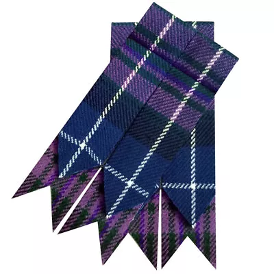 Scottish Kilt Hose Sock Flashes Garter Pointed Various Tartans Highland Wear • £4.99