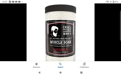 1 CT~ Dead Sea Collection 37 Oz Men Sandalwood 100% Natural Salt Muscle Soak • $15.99