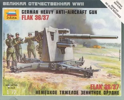 Zvezda 1/72 German 88mm Flak 36/37 # 6158 - Plastic Model Figures • £10.99