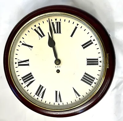 GENUINE Mahogany GPO Chain Fusee Wall Clock School Clock  • £895