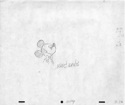 Mickey Mouse Chevy Lumina Original Production Draw Disney Signed Marc Davis M-26 • $145