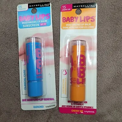 Maybelline - Baby Lips - Lip Balm Hydrate Spf 20 & Cherry Me Set • $7.81