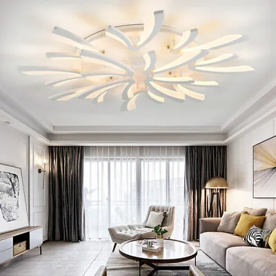 Large V Shape Ceiling Light LED Chandelier Lights Living Room 3/5/9/12 Head UK • £105.95