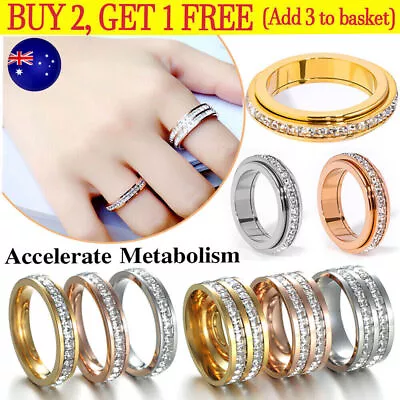 $10.14 • Buy VIKANDA Thermogenic Moissanite Ring Vikanda Stainless Steel Rings