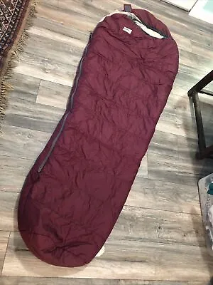 Caribou Mountaineering Synthetic Fill Sleeping Bag Maroon Nice • $52