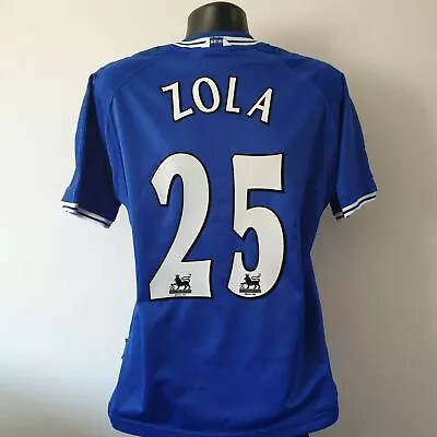 ZOLA 25 Chelsea Shirt - Large - 1999/2001 - Jersey Autoglass  • £129.99