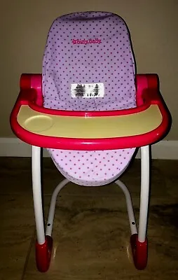 $25.99 • Buy American Girl Bitty Baby Doll Toy High Chair Pink Purple EUC Ultra Clean