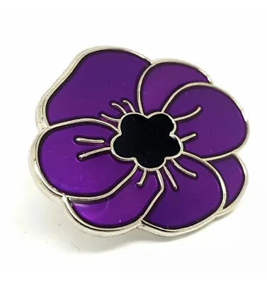£3.49 • Buy Purple Poppy Remembering Animals In War Enamel Pin Badge Brooch Lapel Pin